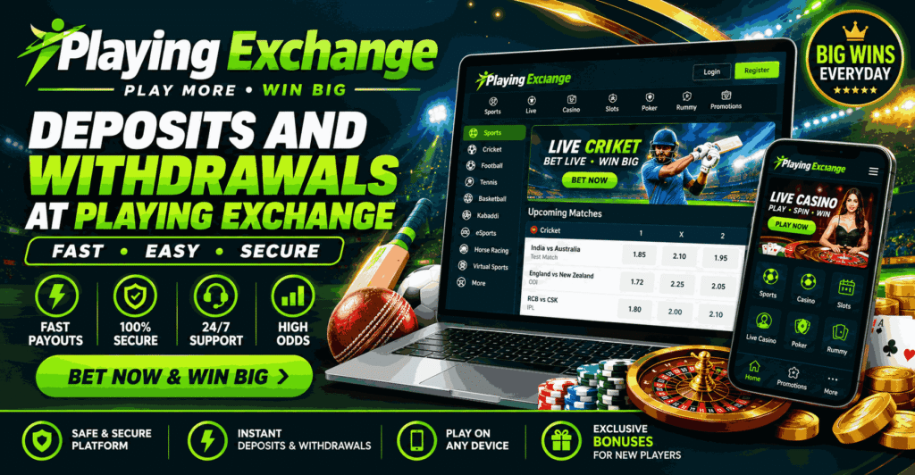 Deposits and Withdrawals at Playing Exchange